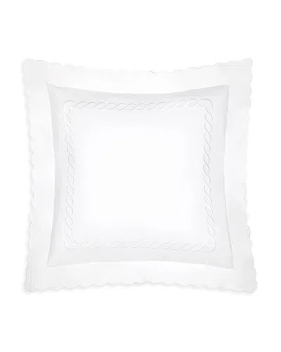 Pratesi Treccia Continental Euro Sham In White/white