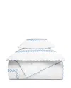 Pratesi Treccia Duvet Cover, King In White/medium Blue