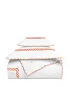 Pratesi Treccia Duvet Cover, King In White/orange