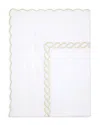 Pratesi Treccia Flat Sheet, Twin In White/beige