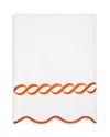 Pratesi Treccia Hand Towel In White/orange
