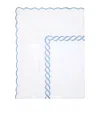 Pratesi Treccia King Fitted Sheet In Blue