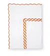 Pratesi Treccia King Flat Sheet In Orange