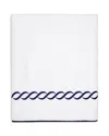 Pratesi Treccia Moderno Bath Sheet In White/navy