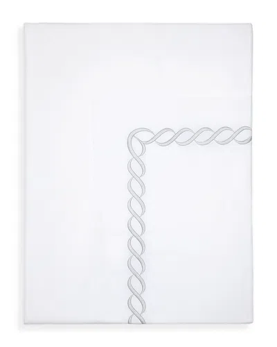 Pratesi Treccia Moderno Flat Sheet, King In White