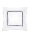 Pratesi Treccia Moderno Sham, Continental/euro In White/navy