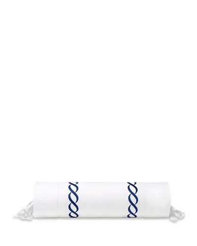 Pratesi Treccia Moderno Sham, Neckroll In White/navy