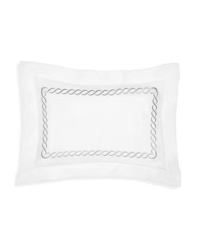 Pratesi Treccia Moderno Sham, Standard In White
