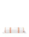 Pratesi Treccia Neckroll Sham In White/orange