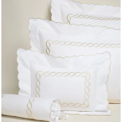 Pratesi Treccia Quiltino, Queen In White/beige