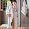 Pratesi Treccia Robe In White/orange