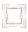 Pratesi Treccia Square Oxford Pillowcase In Orange