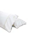 Pratesi Treccia Standard Pillowcase, Set Of 2 In White/beige