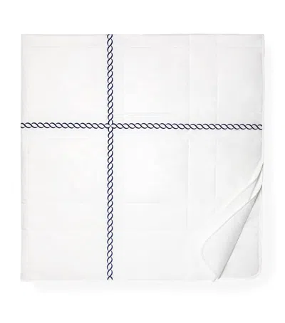 Pratesi Treccia Super King Bedspread In Navy