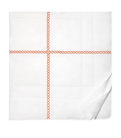 Pratesi Treccia Super King Bedspread In Orange