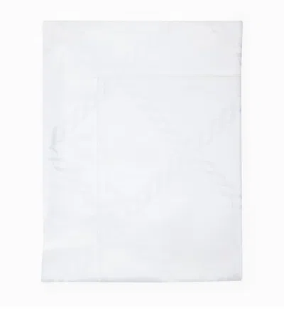 Pratesi Treccia Super King Flat Sheet In White
