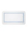 Pratesi Treccia Tub Mat In White/medium Blue