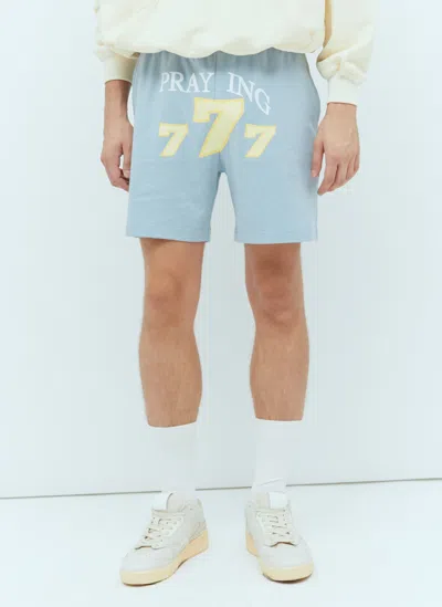 Praying 777 Track Shorts In Blue