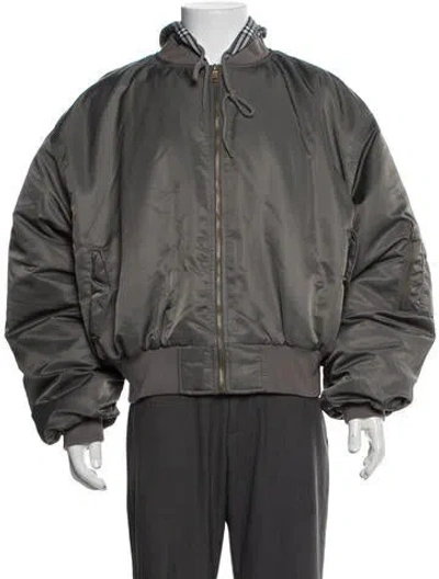 Pre-owned Praying Bomber Jacket W/ Tags In Grey