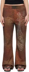 Praying Cheetah Studded Terry Sweatpants In Multi