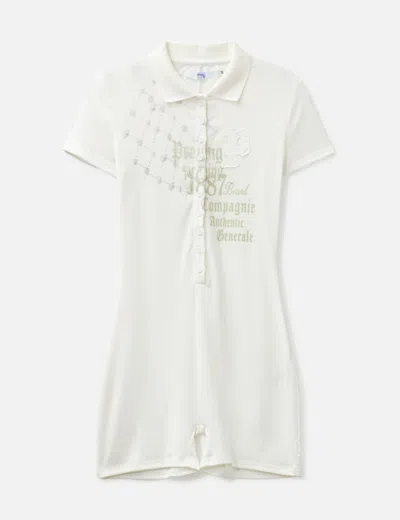 Praying Champagne Romper In White