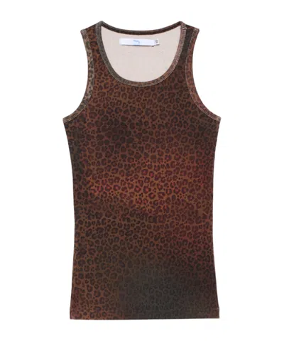 Praying Brown Cheetah Tank Top In Multi