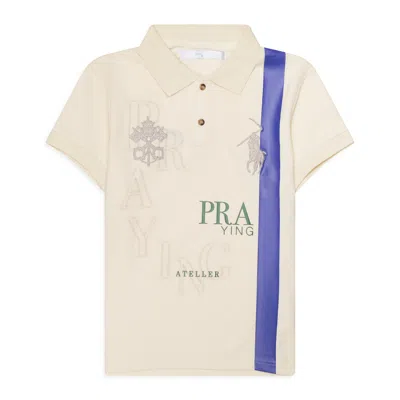 Praying Cigarette Box Womens Polo White In Neutral
