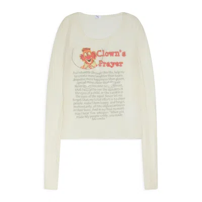 Praying Clown L/s White In Multi
