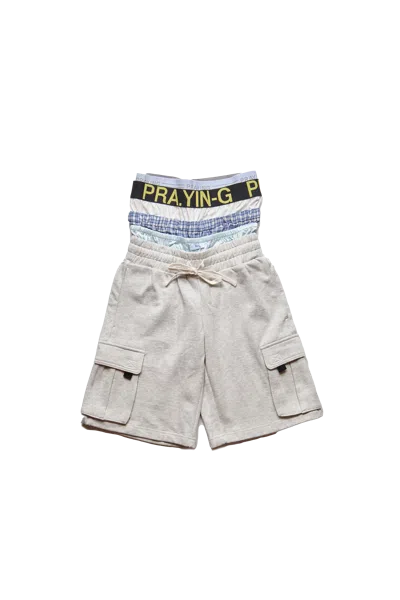 Praying Club Boxer Shorts Grey In Gray