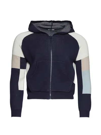 Praying Colour-block Knit Hoodie In Multi