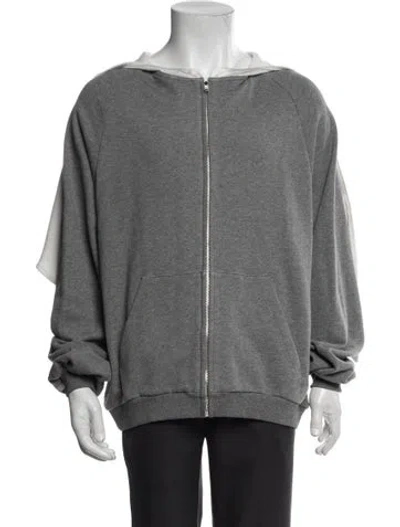 Pre-owned Praying Crew Neck Long Sleeve Hoodie In Grey