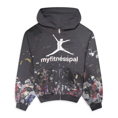 Praying Fitness Pal Hoodie Black In Blue