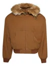 Praying Fur-trimmed Hooded Jacket In Brown