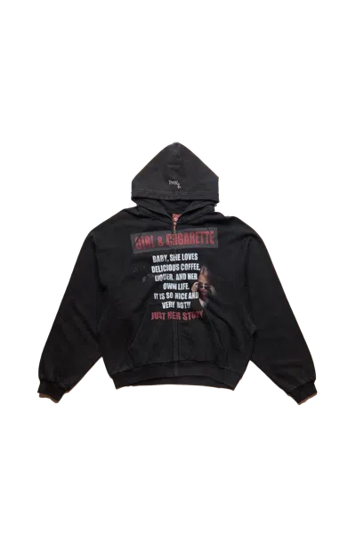 Praying Girl And Cigarette Hoodie Black