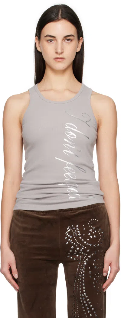 Praying Gray 'feel Good' Tank Top In Grey