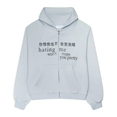 Praying Hating Me Hoodie Blue