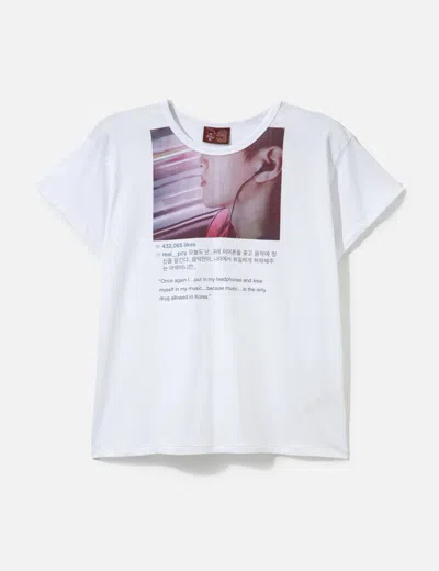 Praying Headphones Mens Tee In White/白色/화이트/ホワイト