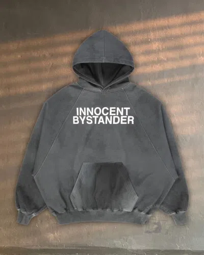 Pre-owned Praying Innocent Bystander Hoodie Drop Shoulder Baggy Grey In Gray