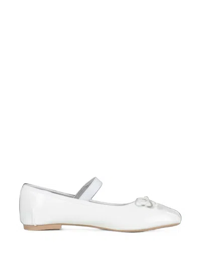 Praying Iphone Logo-print Ballet Flats In White