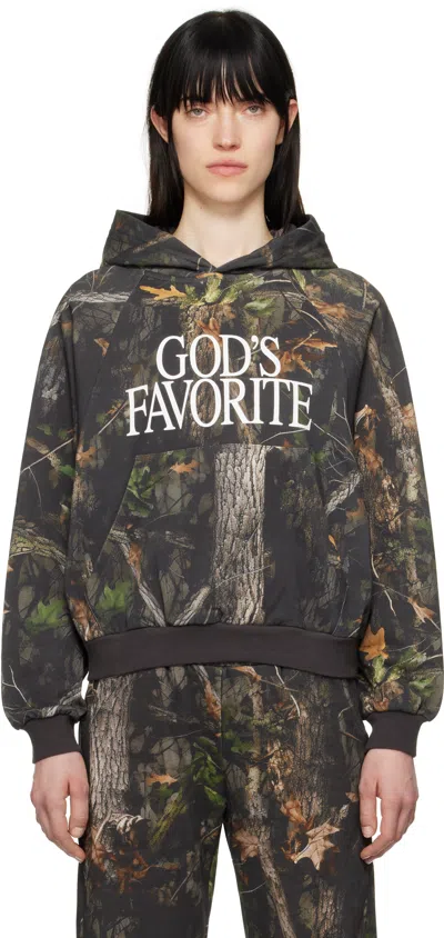 Praying Khaki 'god's Favorite' Camo Hoodie