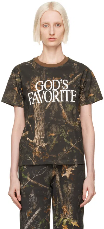 Praying Womens Slogan-print Relaxed-fit Cotton T-shirt Multi