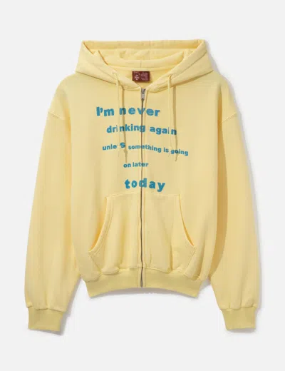 Praying Never Drinking Again Yellow Hoodie In Yellow/黄色/黃色/옐로우/イエロー