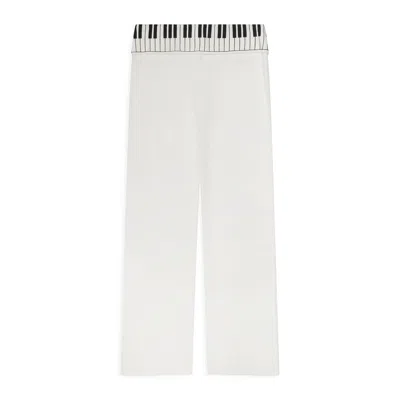 Praying Piano Key Lounge Pants White
