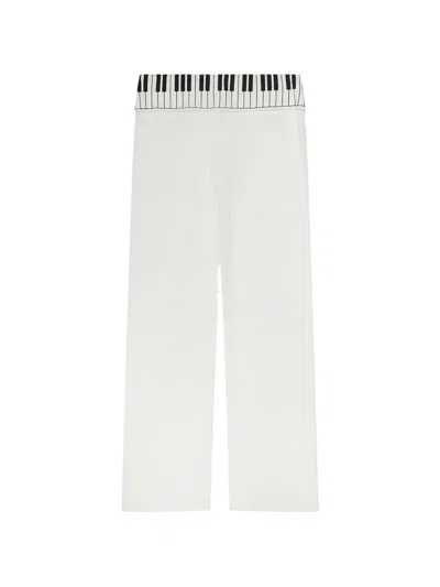 Praying Piano-key Track Pants In White