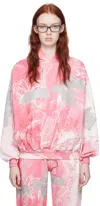 Praying Pink Garbage Hoodie In Pink
