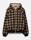 Praying Plaid Shearling Hoodie