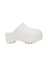 Praying Platform Mules In White