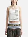 Praying Womens White Let Me Slogan-print Cotton Vest Top
