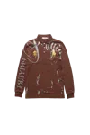 Praying Graphic Polo Brown