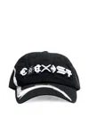 Praying Signs-embroidered Baseball Cap In Black